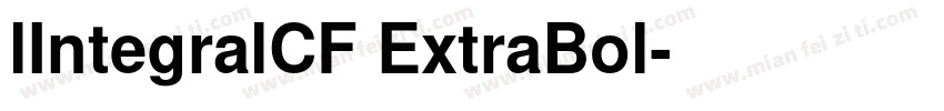 lIntegralCF ExtraBol字体转换